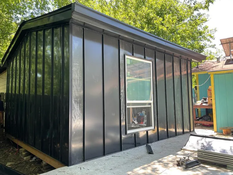 Black standing seam metal wall panels for Metal Roof Installation in Modesto